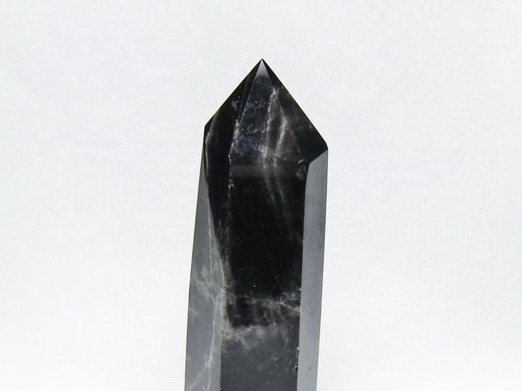 黒水晶 ポイント モリオン 六角柱 置物 一点物 152-4359