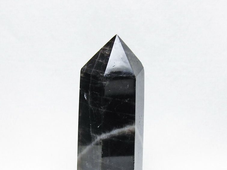 黒水晶 ポイント モリオン 六角柱 置物 一点物 152-4360