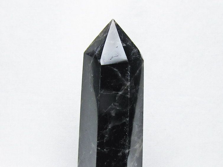 黒水晶 ポイント モリオン 六角柱 置物 一点物 152-4367