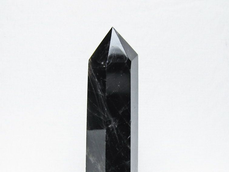 黒水晶 ポイント モリオン 六角柱 置物 一点物 152-4371