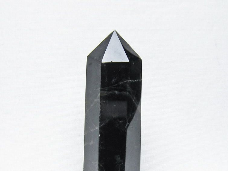 黒水晶 ポイント モリオン 六角柱 置物 一点物 152-4372