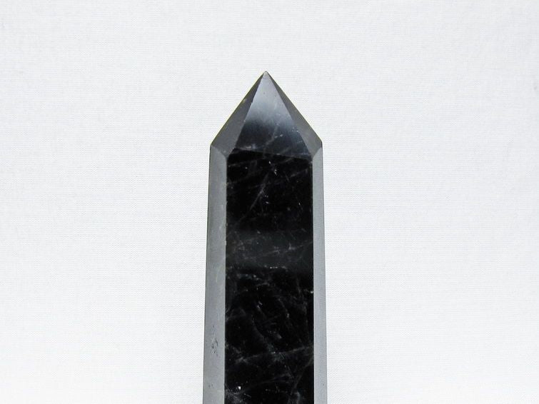 黒水晶 ポイント モリオン 六角柱 置物 一点物 152-4376