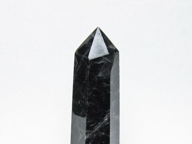 黒水晶 ポイント モリオン 六角柱 置物 一点物 152-4377