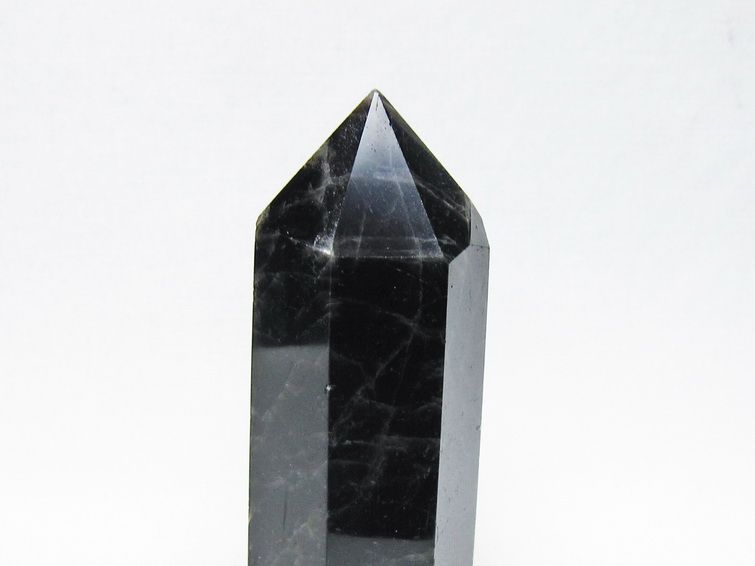 黒水晶 ポイント モリオン 六角柱 置物 一点物 152-4381
