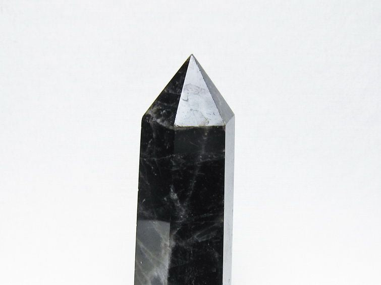 黒水晶 ポイント モリオン 六角柱 置物 一点物 152-4383