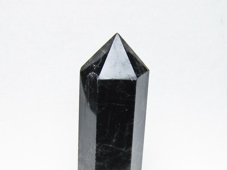 黒水晶 ポイント モリオン 六角柱 置物 一点物 152-4384