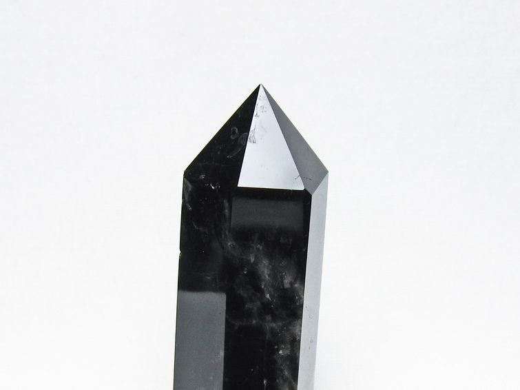 黒水晶 ポイント モリオン 六角柱 置物 一点物 152-4389