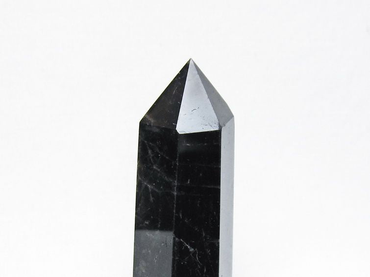 黒水晶 ポイント モリオン 六角柱 置物 一点物 152-4393