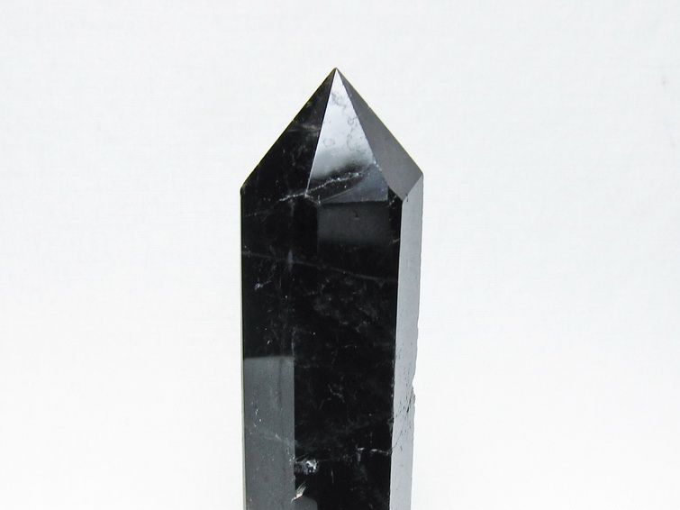 モリオン ポイント 黒水晶 六角柱 置物 一点物 152-4401