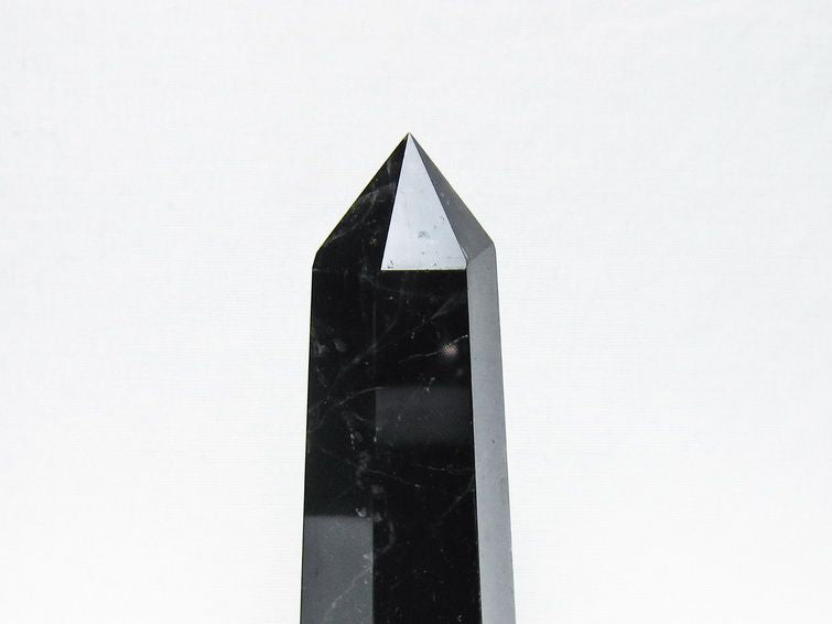 モリオン ポイント 黒水晶 六角柱 置物 一点物 152-4416