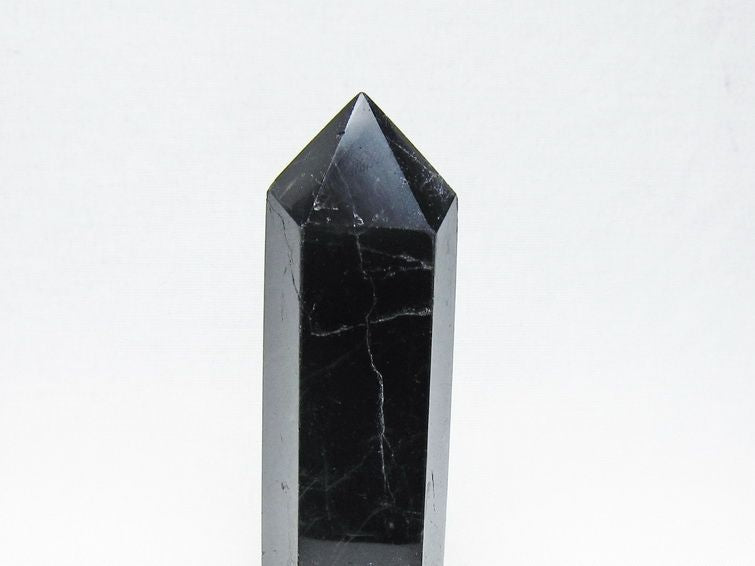 モリオン ポイント 黒水晶 六角柱 置物 一点物 152-4418