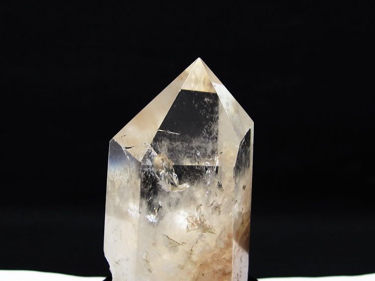 水晶 六角柱 水晶 ポイント 台座付属 置物 原石 一点物 152-4532
