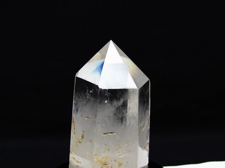 水晶 六角柱 水晶 ポイント 台座付属 置物 原石 一点物 152-4533
