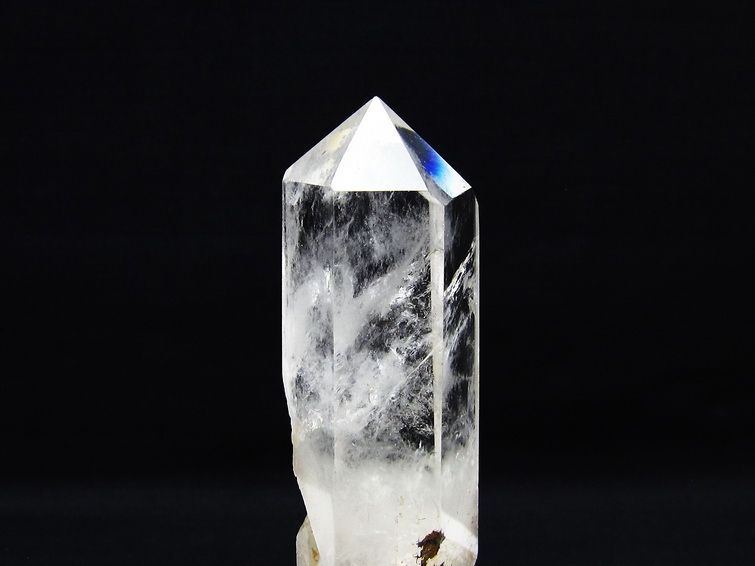 水晶 六角柱 水晶 ポイント 台座付属 置物 原石 一点物 152-4534
