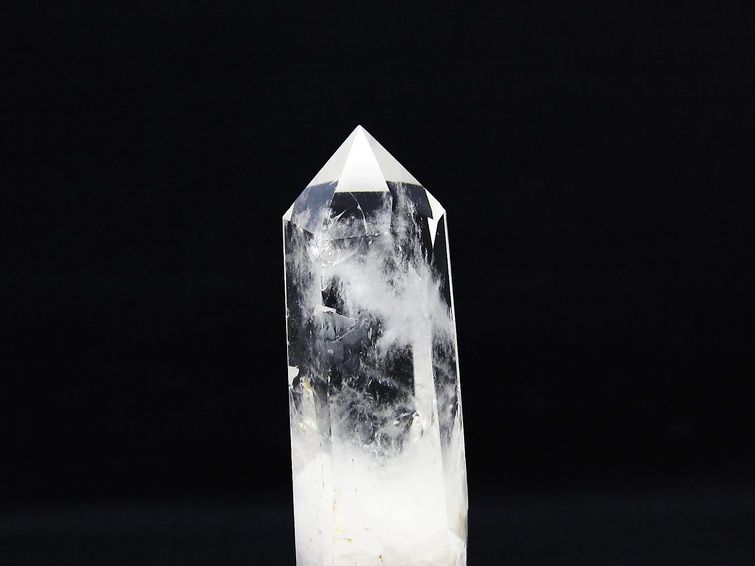 水晶 六角柱 水晶 ポイント 台座付属 置物 原石 一点物 152-4535