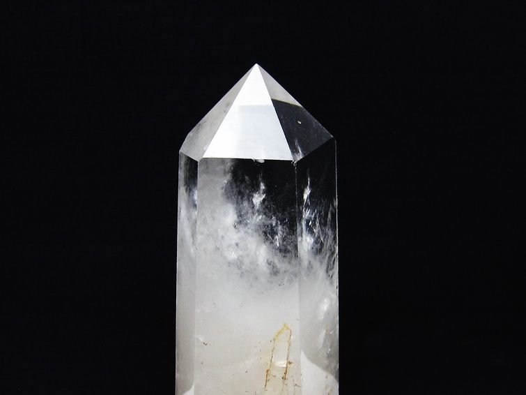 水晶 六角柱 水晶 ポイント 台座付属 置物 原石 一点物 152-4539