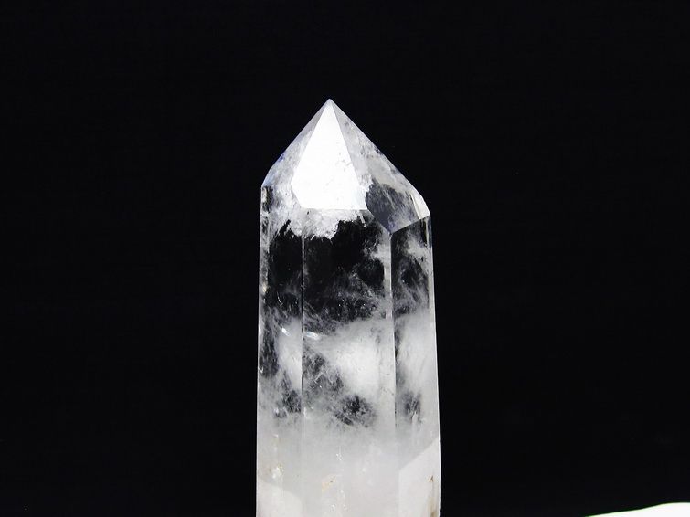 水晶 六角柱 水晶 ポイント 台座付属 置物 原石 一点物 152-4541