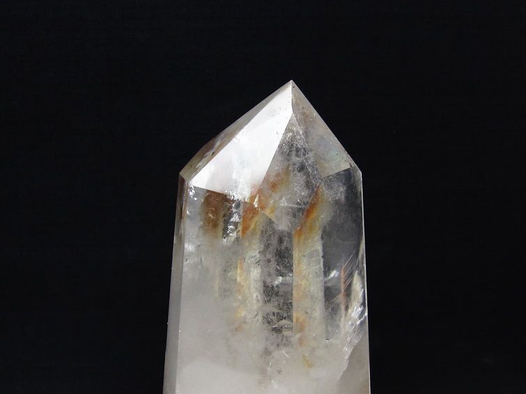 水晶 六角柱 水晶 ポイント 台座付属 置物 原石 一点物 152-4551