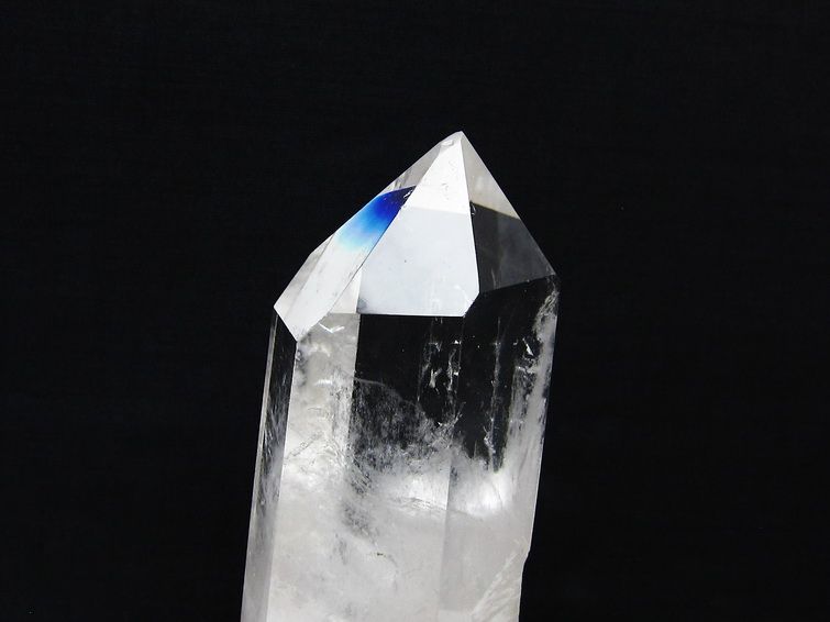 水晶 六角柱 水晶 ポイント 台座付属 置物 原石 一点物 152-4555