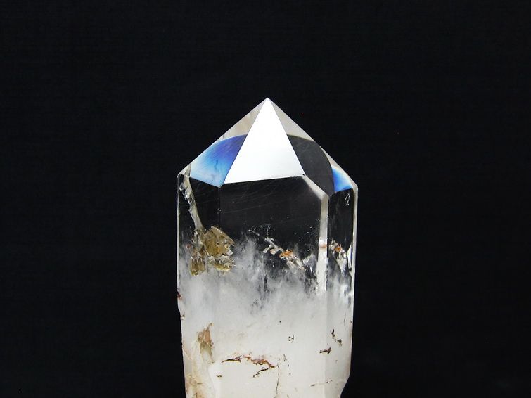 水晶 六角柱 水晶 ポイント 台座付属 置物 原石 一点物 152-4556