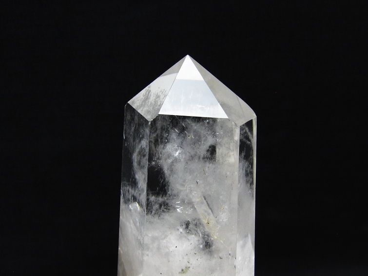 水晶 六角柱 水晶 ポイント 台座付属 置物 原石 一点物 152-4559