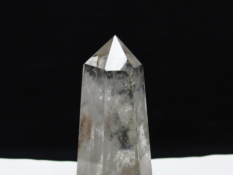 水晶 六角柱 水晶 ポイント 台座付属 置物 原石 一点物 152-4560