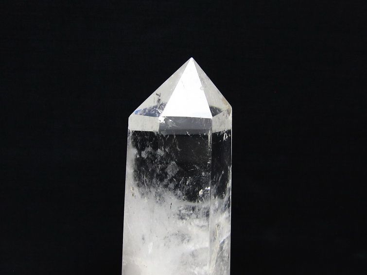 水晶 六角柱 水晶 ポイント 台座付属 置物 原石 一点物 152-4562