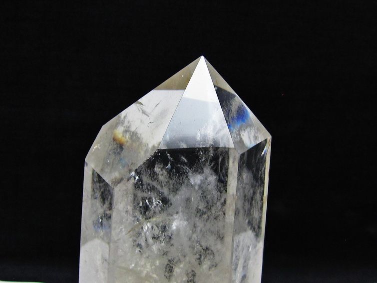 水晶 六角柱 水晶 ポイント 台座付属 置物 原石 一点物 152-4563