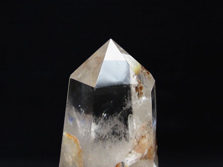 水晶 六角柱 水晶 ポイント 台座付属 置物 原石 一点物 152-4564