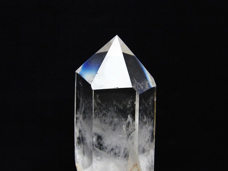 水晶 六角柱 水晶 ポイント 台座付属 置物 原石 一点物 152-4565