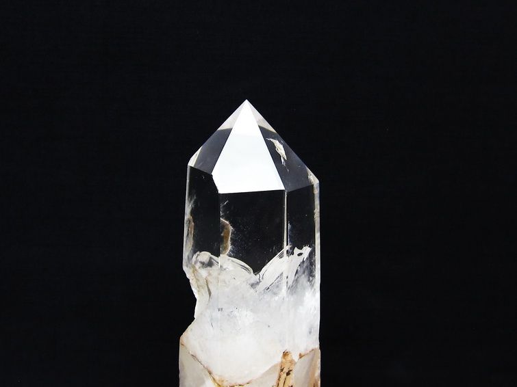 水晶 六角柱 水晶 ポイント 台座付属 置物 原石 一点物 152-4567