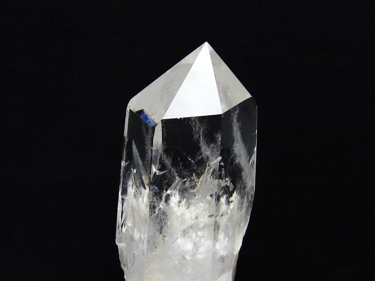 水晶 六角柱 水晶 ポイント 台座付属 置物 原石 一点物 152-4574