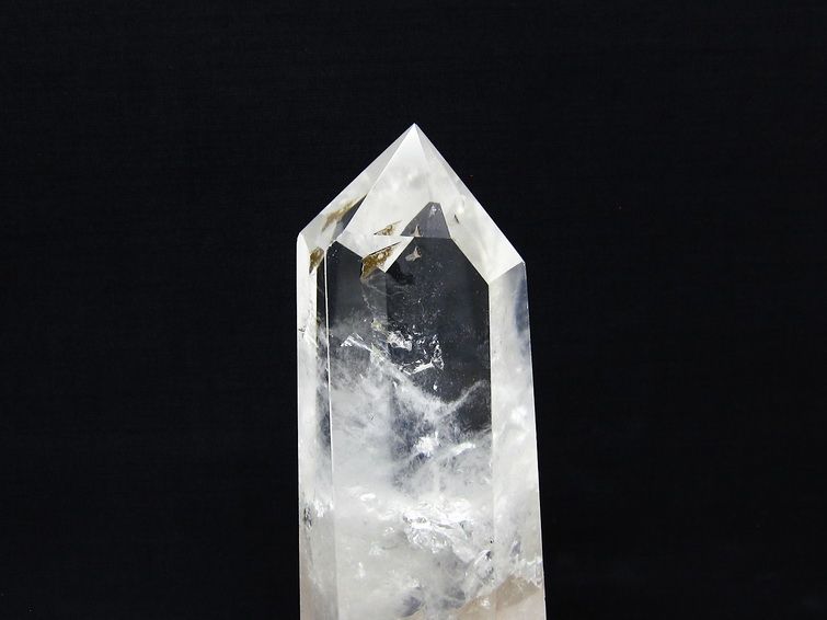 水晶 六角柱 水晶 ポイント 台座付属 置物 原石 一点物 152-4585