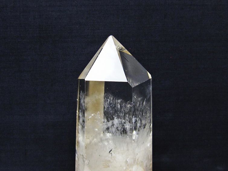 水晶 六角柱 水晶 ポイント 台座付属 置物 原石 一点物 152-4589