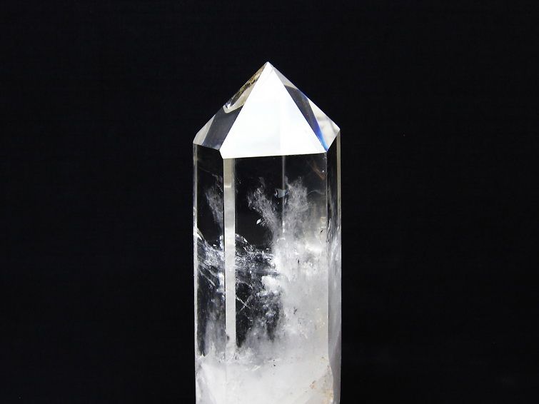 水晶 六角柱 水晶 ポイント 台座付属 置物 原石 一点物 152-4590