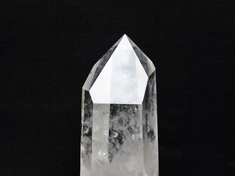 水晶 六角柱 水晶 ポイント 原石 置物 台座付属 一点物 152-4594