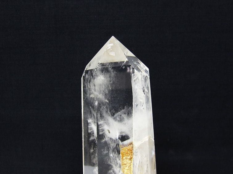 水晶 六角柱 水晶 ポイント 原石 置物 台座付属 一点物 152-4597