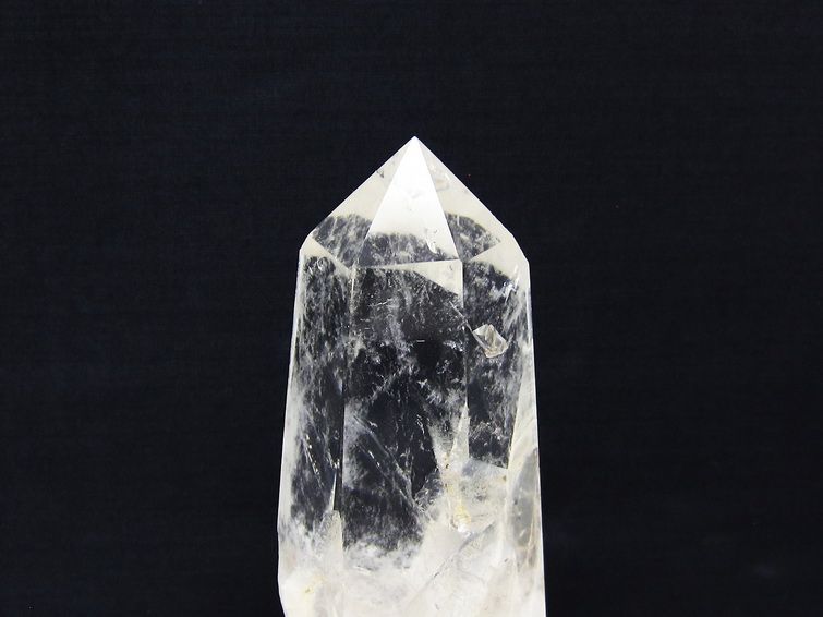 水晶 六角柱 水晶 ポイント 原石 置物 台座付属 一点物 152-4603