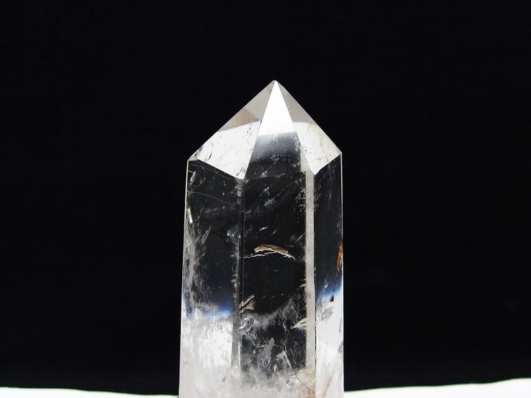 水晶 六角柱 水晶 ポイント 原石 置物 台座付属 一点物 152-4615