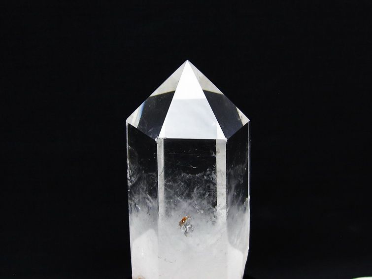 水晶 六角柱 水晶 ポイント 原石 置物 台座付属 一点物 152-4624