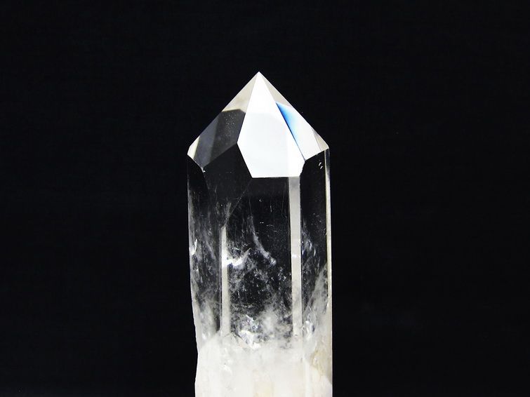 水晶 六角柱 水晶 ポイント 原石 置物 台座付属 一点物 152-4629