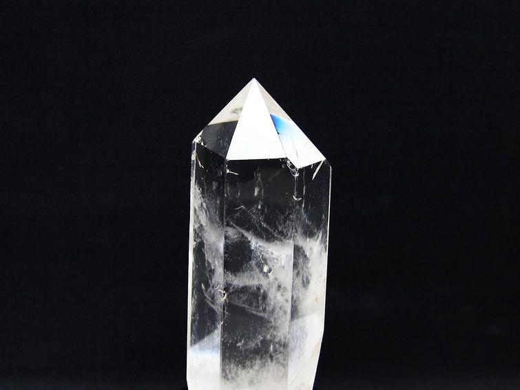 水晶 六角柱 水晶 ポイント 原石 置物 台座付属 一点物 152-4632