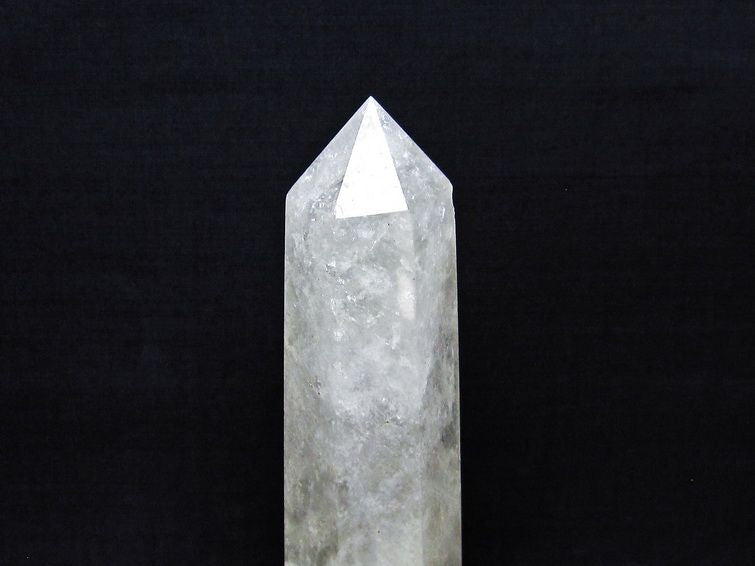 水晶 六角柱 水晶 ポイント 原石 置物 台座付属 一点物 152-4656