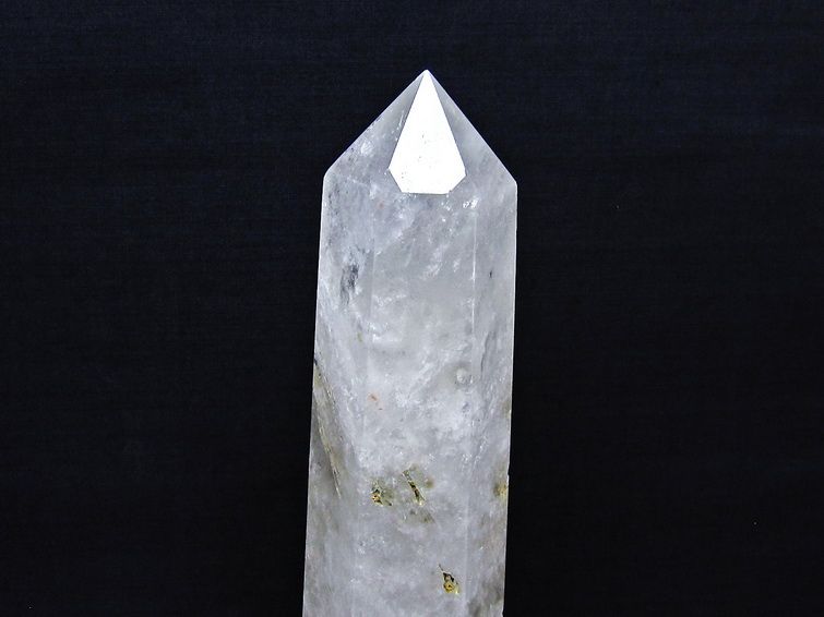 水晶 六角柱 水晶 ポイント 原石 置物 台座付属 一点物 152-4667