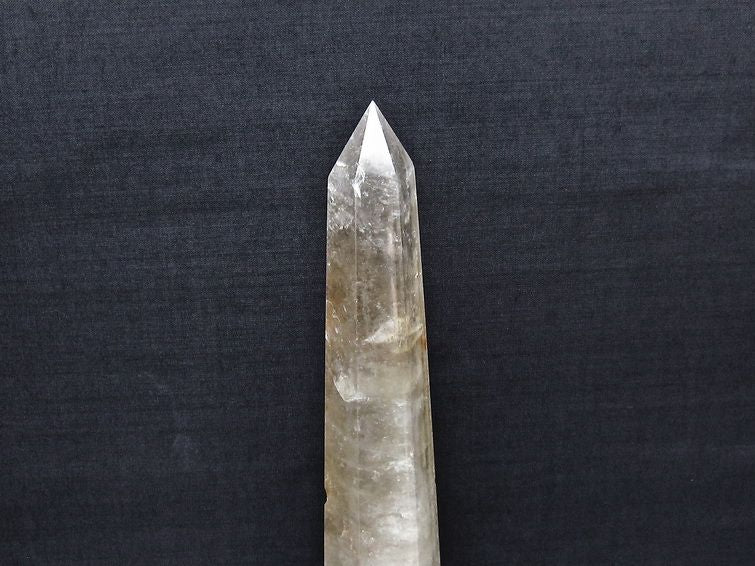 水晶 六角柱 水晶 ポイント 原石 置物 台座付属 一点物 152-4668