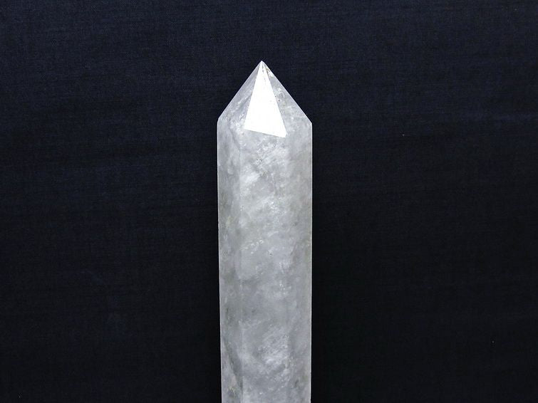 水晶 六角柱 水晶 ポイント 原石 置物 台座付属 一点物 152-4669