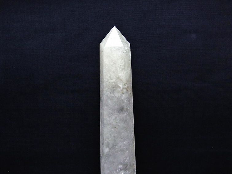 水晶 六角柱 水晶 ポイント 原石 置物 台座付属 一点物 152-4670