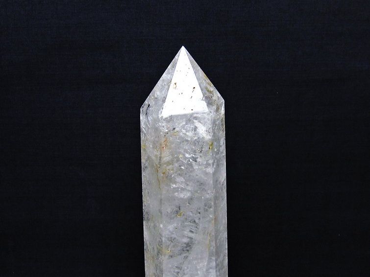 水晶 六角柱 水晶 ポイント 原石 置物 台座付属 一点物 152-4674