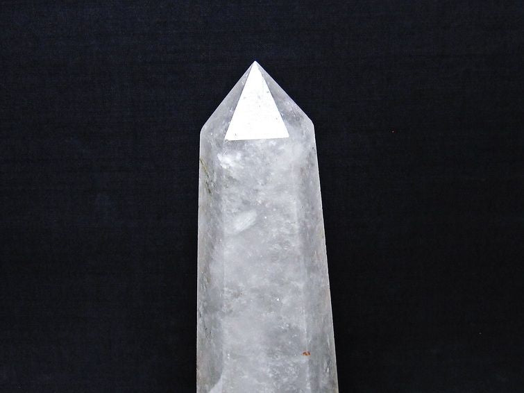 水晶 六角柱 水晶 ポイント 原石 置物 台座付属 一点物 152-4688