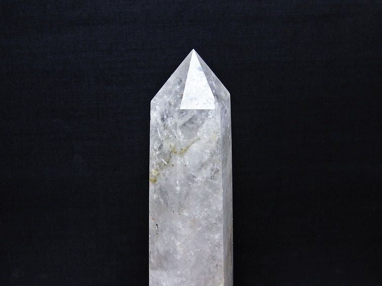 水晶 六角柱 水晶 ポイント 原石 置物 台座付属 一点物 152-4690